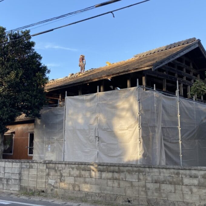 西蒲区縁切り木造住宅解体工事